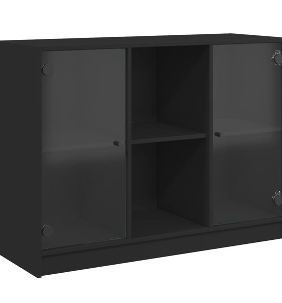 Sideboard Schwarz 102x37x75,5 cm Holzwerkstoff