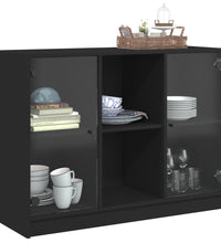 Sideboard Schwarz 102x37x75,5 cm Holzwerkstoff