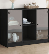 Sideboard Schwarz 102x37x75,5 cm Holzwerkstoff