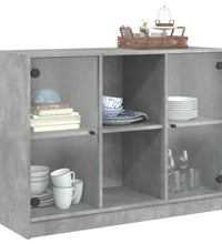 Sideboard Betongrau 102x37x75,5 cm Holzwerkstoff