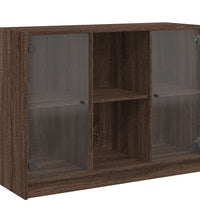 Sideboard Braun Eichen-Optik 102x37x75,5 cm Holzwerkstoff