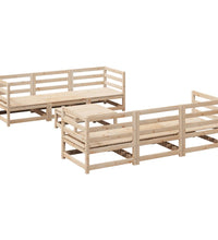 7-tlg. Garten-Sofagarnitur Massivholz Kiefer