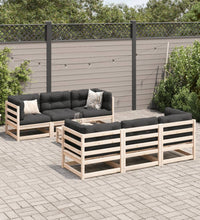 7-tlg. Garten-Sofagarnitur Massivholz Kiefer