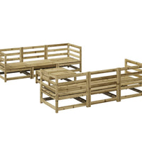 7-tlg. Garten-Sofagarnitur Kiefernholz Imprägniert