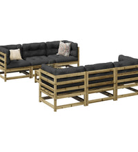 7-tlg. Garten-Sofagarnitur Kiefernholz Imprägniert
