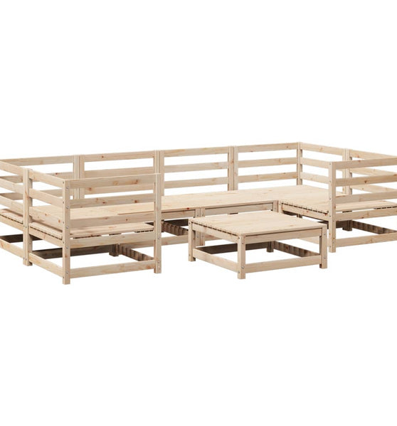 7-tlg. Garten-Sofagarnitur Massivholz Kiefer