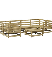 7-tlg. Garten-Sofagarnitur Kiefernholz Imprägniert