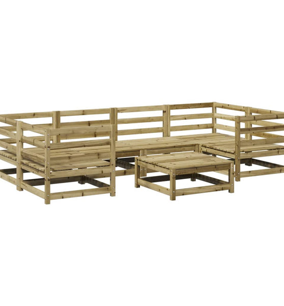 7-tlg. Garten-Sofagarnitur Kiefernholz Imprägniert