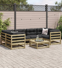 7-tlg. Garten-Sofagarnitur Kiefernholz Imprägniert