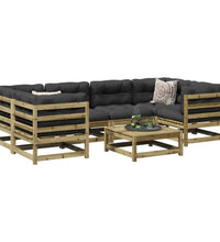 7-tlg. Garten-Sofagarnitur Kiefernholz Imprägniert