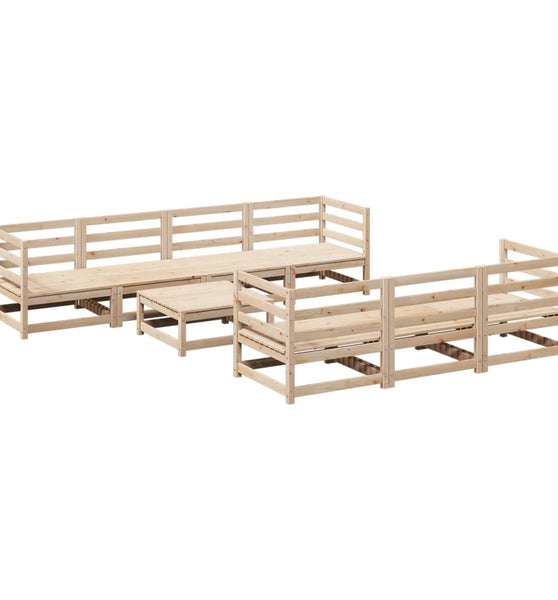 8-tlg. Garten-Sofagarnitur Massivholz Kiefer