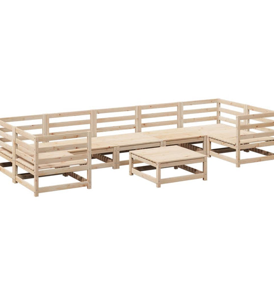 8-tlg. Garten-Sofagarnitur Massivholz Kiefer