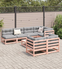 8-tlg. Garten-Sofagarnitur mit Kissen Massivholz Douglasie