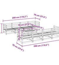 9-tlg. Garten-Sofagarnitur Massivholz Douglasie