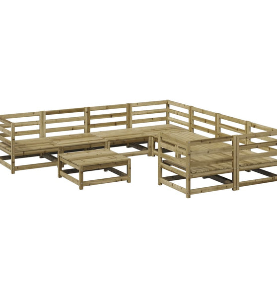 9-tlg. Garten-Sofagarnitur Kiefernholz Imprägniert