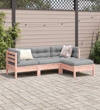 4-tlg. Garten-Sofagarnitur mit Kissen Massivholz Douglasie