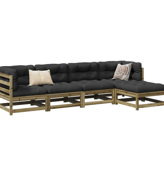 5-tlg. Garten-Sofagarnitur Kiefernholz Imprägniert