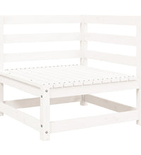 6-tlg. Garten-Sofagarnitur Weiß Massivholz Kiefer