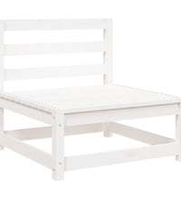 6-tlg. Garten-Sofagarnitur Weiß Massivholz Kiefer