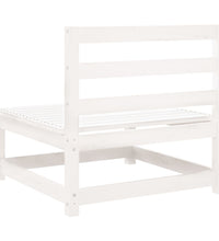 6-tlg. Garten-Sofagarnitur Weiß Massivholz Kiefer