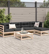 6-tlg. Garten-Sofagarnitur mit Kissen Massivholz Kiefer