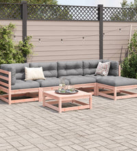 6-tlg. Garten-Sofagarnitur mit Kissen Massivholz Douglasie