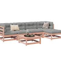 6-tlg. Garten-Sofagarnitur mit Kissen Massivholz Douglasie