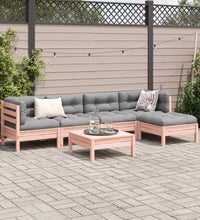 6-tlg. Garten-Sofagarnitur mit Kissen Massivholz Douglasie