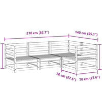 4-tlg. Garten-Sofagarnitur Massivholz Douglasie