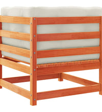 4-tlg. Garten-Sofagarnitur mit Kissen Wachsbraun Kiefernholz