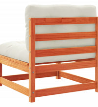 4-tlg. Garten-Sofagarnitur mit Kissen Wachsbraun Kiefernholz