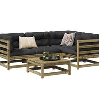 5-tlg. Garten-Sofagarnitur Kiefernholz Imprägniert