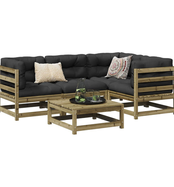 5-tlg. Garten-Sofagarnitur Kiefernholz Imprägniert