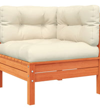 5-tlg. Garten-Sofagarnitur mit Kissen Wachsbraun Kiefernholz