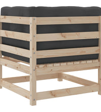 5-tlg. Garten-Sofagarnitur mit Kissen Massivholz Kiefer