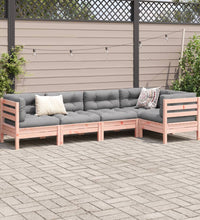5-tlg. Garten-Sofagarnitur mit Kissen Massivholz Douglasie