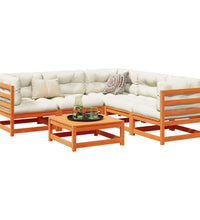 6-tlg. Garten-Sofagarnitur Wachsbraun Massivholz Kiefer