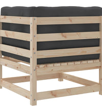 6-tlg. Garten-Sofagarnitur mit Kissen Massivholz Kiefer