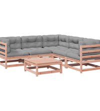 6-tlg. Garten-Sofagarnitur mit Kissen Massivholz Douglasie
