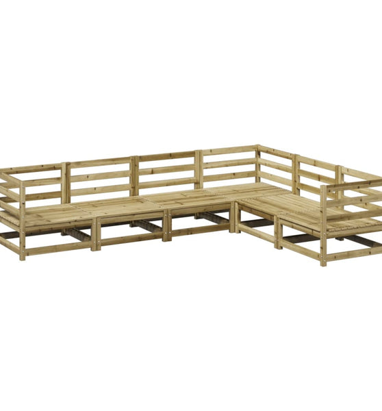 6-tlg. Garten-Sofagarnitur Kiefernholz Imprägniert