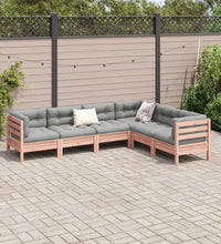 6-tlg. Garten-Sofagarnitur mit Kissen Massivholz Douglasie