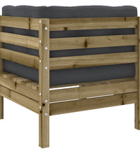 6-tlg. Garten-Sofagarnitur mit Kissen Kiefernholz Imprägniert