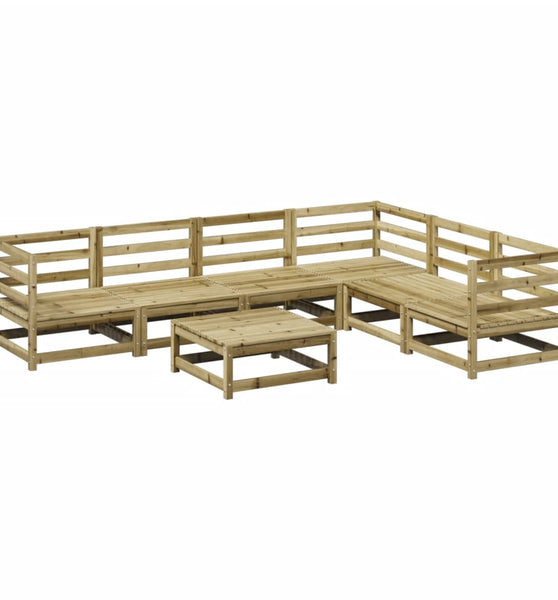 7-tlg. Garten-Sofagarnitur Kiefernholz Imprägniert