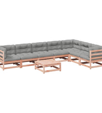 8-tlg. Garten-Sofagarnitur mit Kissen Massivholz Douglasie