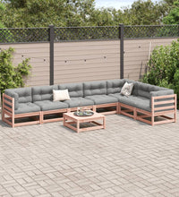 8-tlg. Garten-Sofagarnitur mit Kissen Massivholz Douglasie