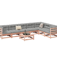 8-tlg. Garten-Sofagarnitur mit Kissen Massivholz Douglasie