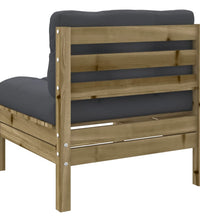 8-tlg. Garten-Sofagarnitur mit Kissen Kiefernholz Imprägniert