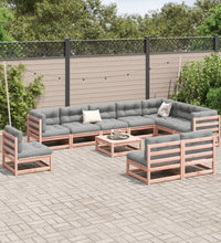11-tlg. Garten-Sofagarnitur Massivholz Douglasie