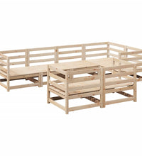 7-tlg. Garten-Sofagarnitur Massivholz Kiefer