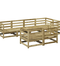 7-tlg. Garten-Sofagarnitur Kiefernholz Imprägniert